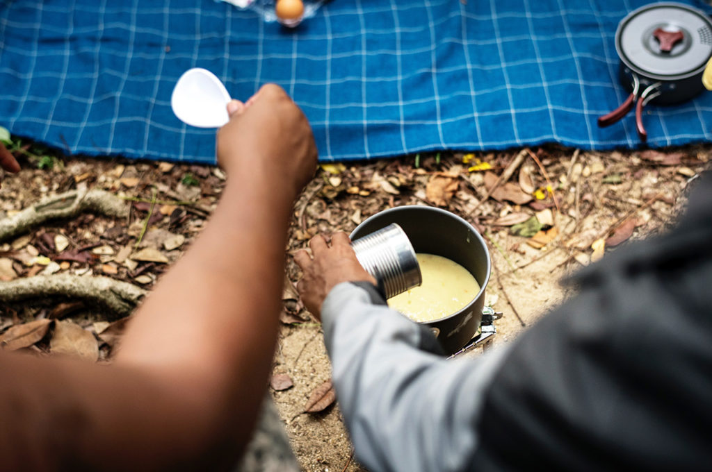 Material camping comida