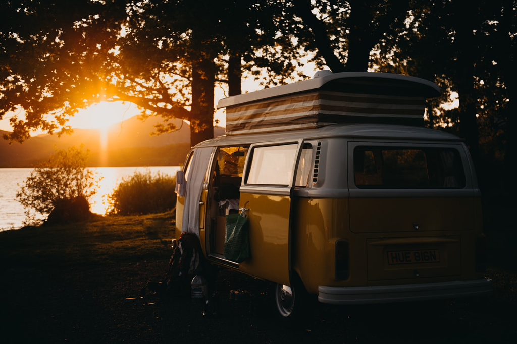 solar kit on a campsite