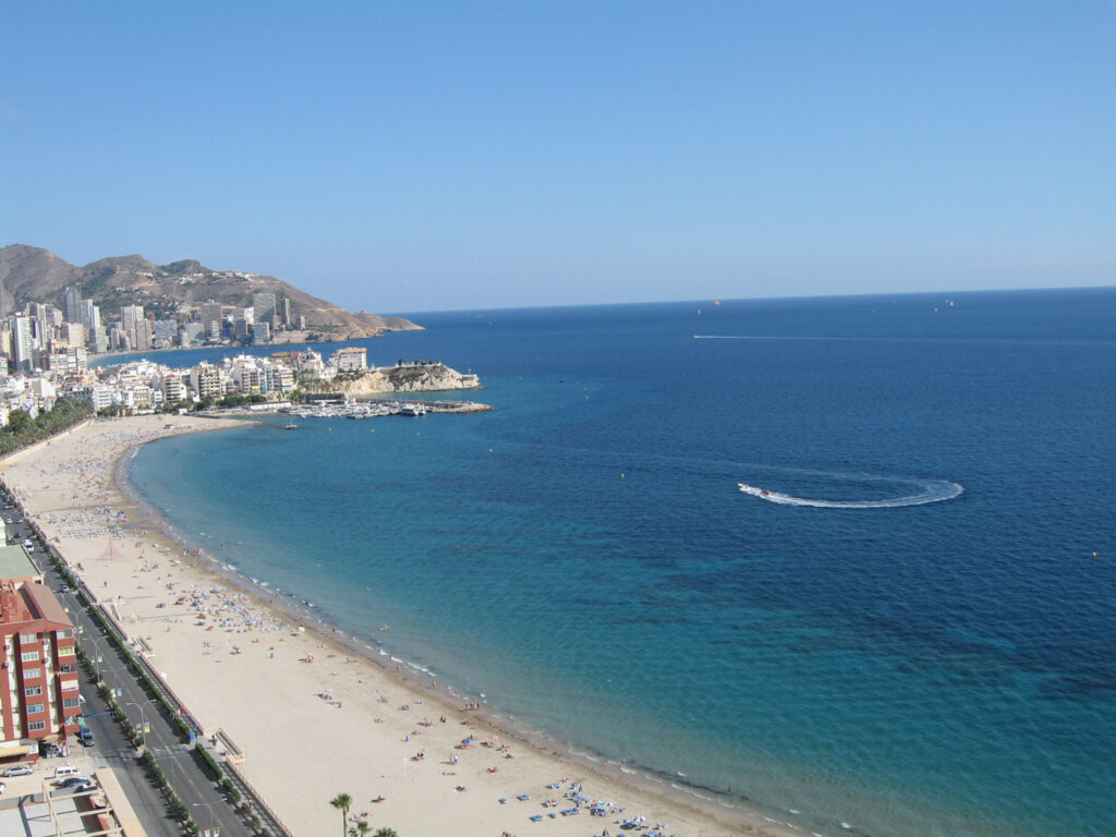 Playa de Poniente en Benidorm.