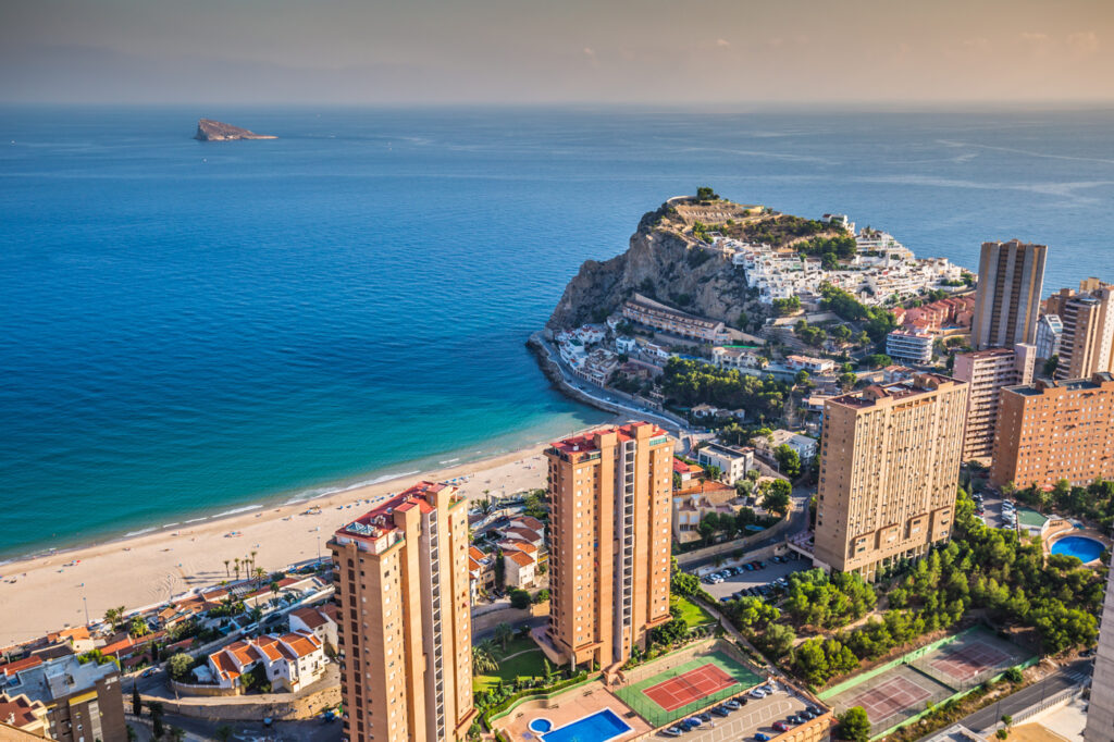 Playa de Poniente en Benidorm.