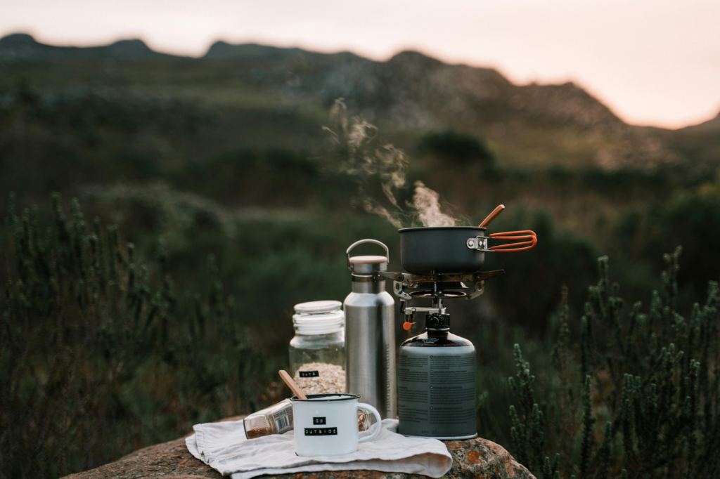 Cocinando de camping.