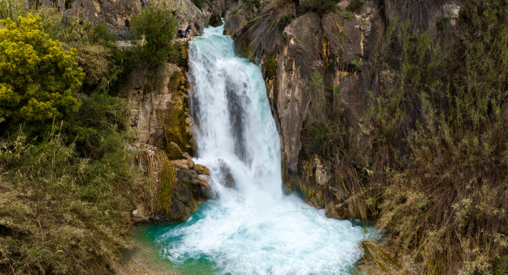 Cascada del Salt de Bolulla en el interior de la provincia de Alicante.