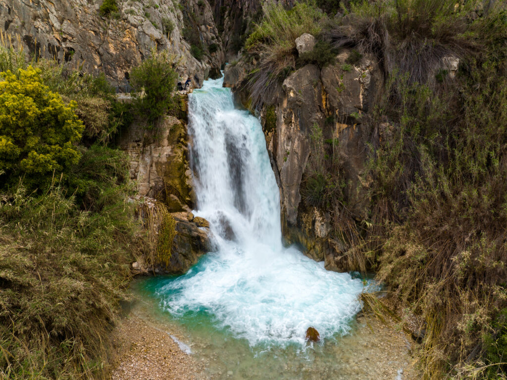 Cascada del Salt de Bolulla en el interior de la provincia de Alicante.